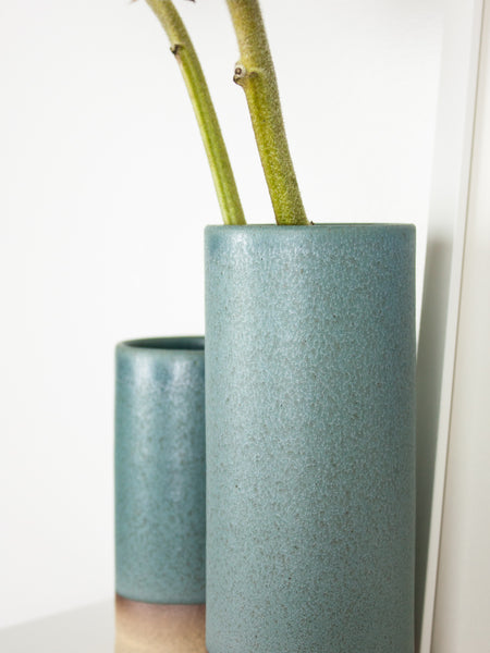 Stone Blue Cylinder Vase