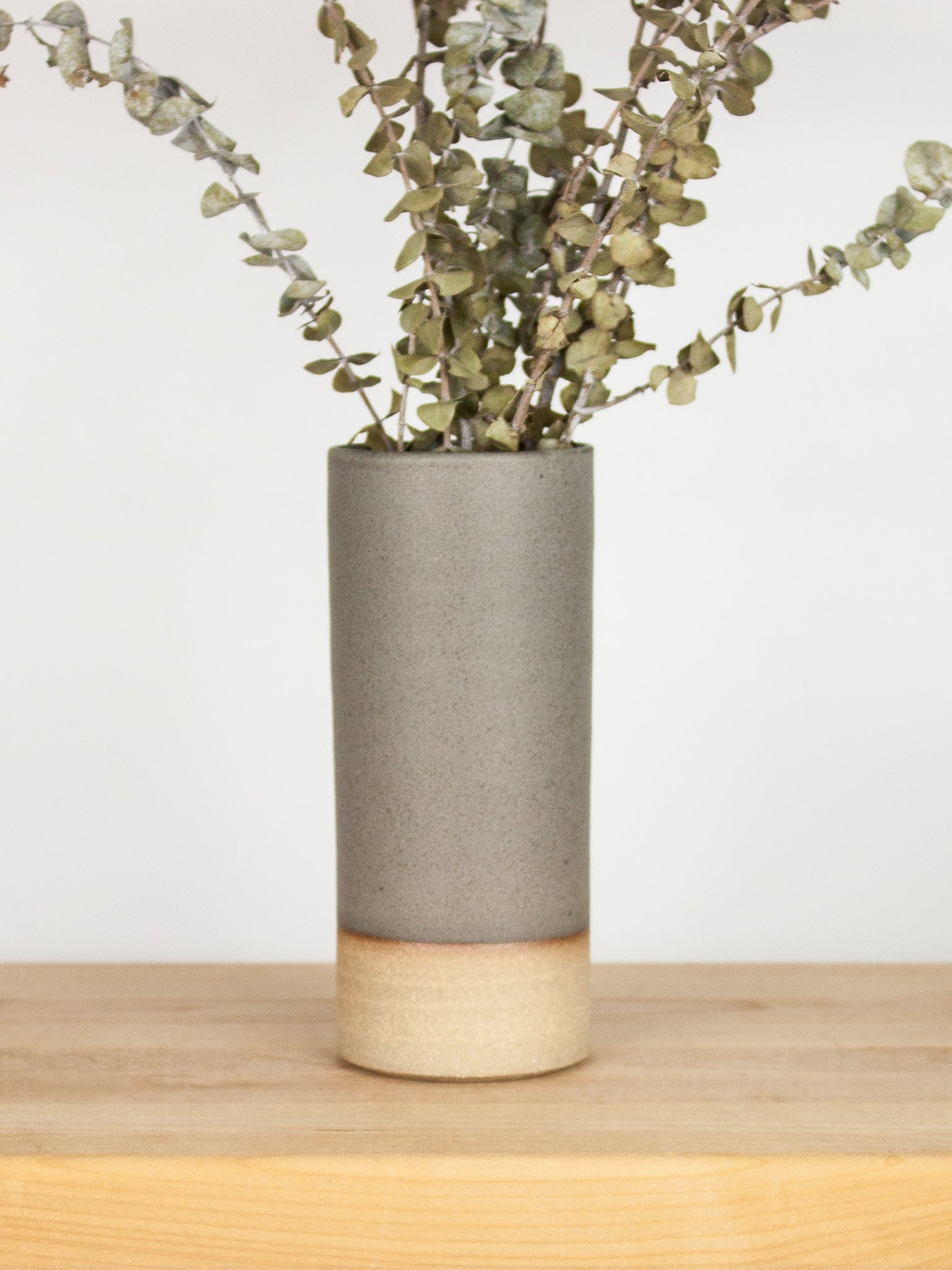 Gray Cylinder Vase
