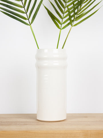 White Ripple Vase